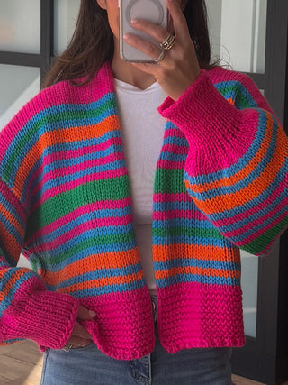 Lumen Stripe Cardigan | +Plus Available