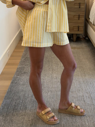Rian Stripe Boxer Shorts | Lemon | RESTOCK