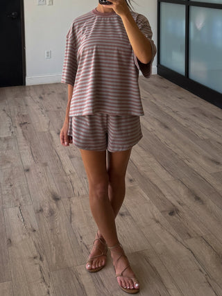 In The Air Relaxed Tee | Smoky Rose