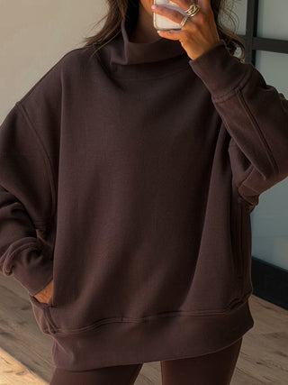 Ivyline Mock Neck Pullover | Espresso