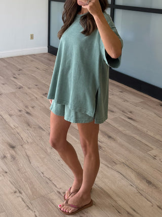 Field Day Tee + Shorts Set | Sea Green