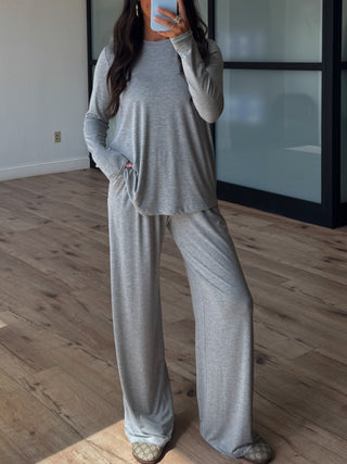 Easy Mode Long Sleeve Top | Grey | +Plus Available