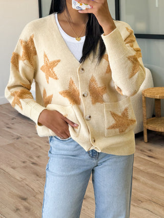 Morningstar Button Cardigan | Eggnog | FINAL SALE