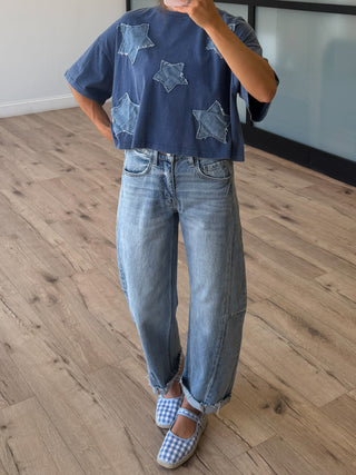 Sud Raw Hem Barrel Jeans