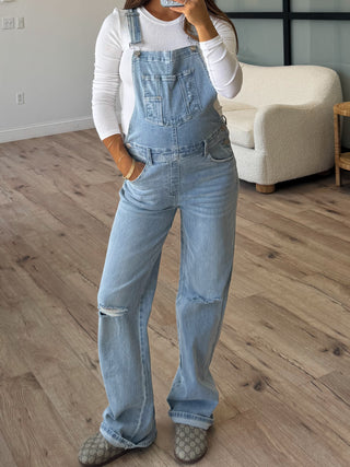 Landon Distressed Overalls | +Plus Available