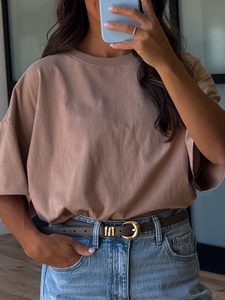 Westport Boyfriend Tee | Taupe