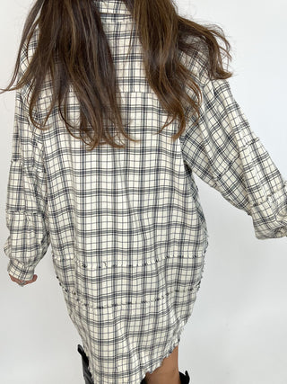 Stone Cliff Plaid Tunic | Natural | +Plus Available | RESTOCK