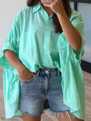 Nia Cotton Swing Top | Mint