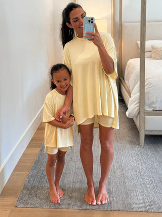 Novi Ribbed Tee + Shorts Set | Daffodil | +Plus Available