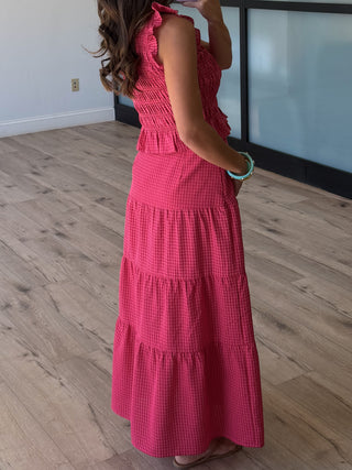 Shortcake Gingham Tiered Skirt