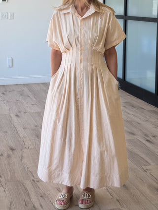 Grace Button-Down Shirt Dress | Dreamsicle