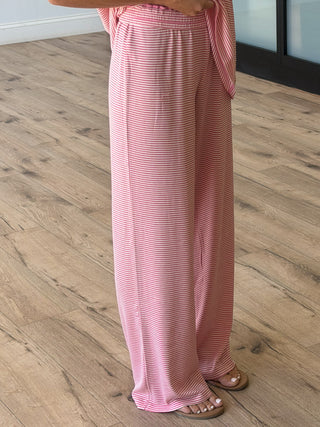 On Repeat Stripe Lounge Pants | Bubblegum