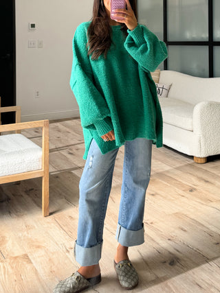 Lev Textured Sweater | Jade | +Plus Available | RESTOCK