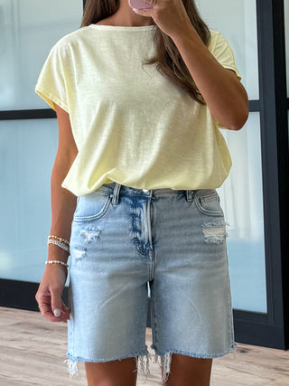 Modern Slub Top | Pale Lemon | +Plus Available