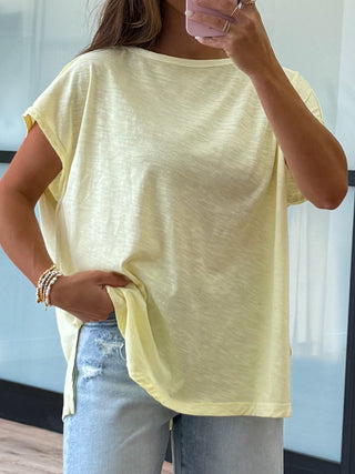 Modern Slub Top | Pale Lemon | +Plus Available