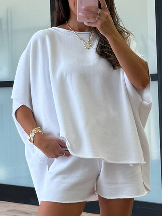 Worn Well Oversized Top | White