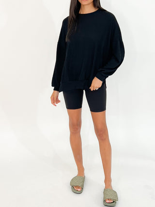 Comfy Ribbed Pullover | Black | +Plus Available | BLACK TUESDAY DOORBUSTER