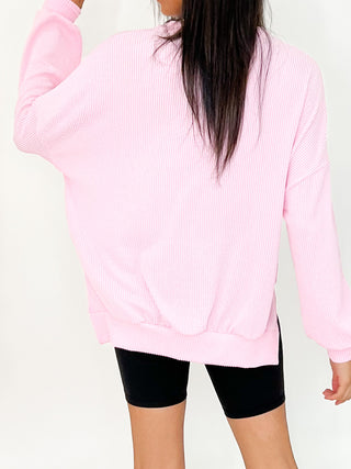 Comfy Ribbed Pullover | Bubblegum | +Plus Available | BLACK TUESDAY DOORBUSTER