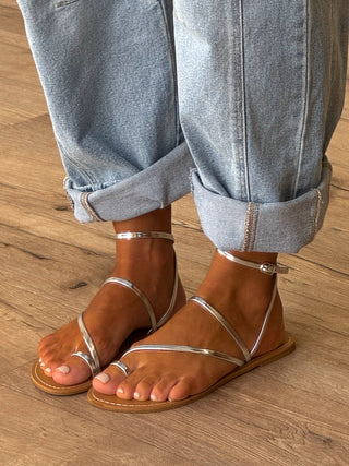 Jolie Wrap Sandal | Silver