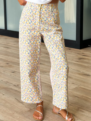 Petal Check Cropped Pants