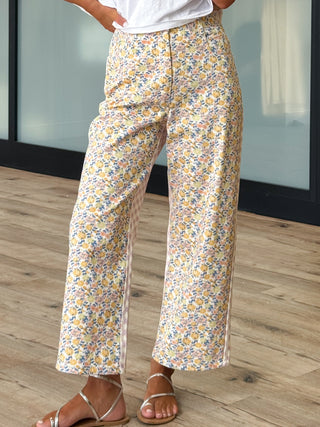 Petal Check Cropped Pants