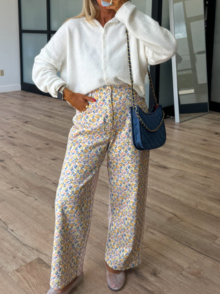 Petal Check Cropped Pants