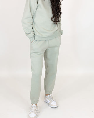 Cotton Fleece Joggers | Sage