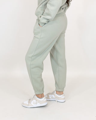 Cotton Fleece Joggers | Sage