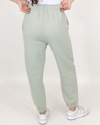 Cotton Fleece Joggers | Sage