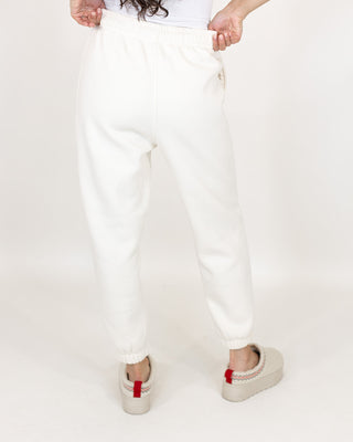 Cotton Fleece Joggers | Ivory | +Plus Available