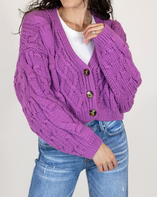 Cammie Cropped Cardigan | Orchid | FINAL SALE