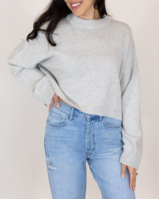 Emma Cropped Sweater | Heather Grey | FINAL SALE