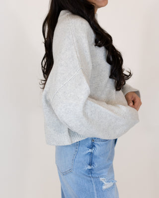 Emma Cropped Sweater | Heather Grey | FINAL SALE