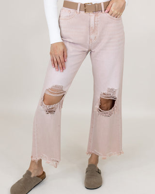 Torey Distressed Jeans | Dusty Mauve | +Plus Available