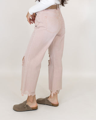 Torey Distressed Jeans | Dusty Mauve | +Plus Available