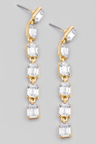 Crystal Drop Earrings | Clear