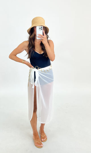 Sunkissed Sheer Sarong | White | FINAL SALE