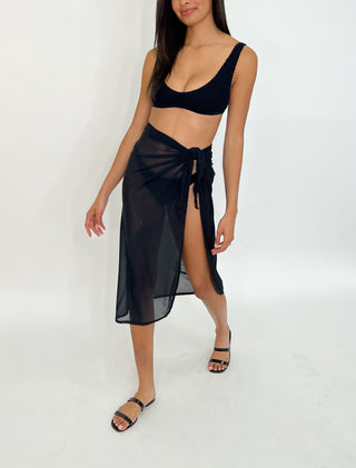 Sunkissed Sheer Sarong | Black | FINAL SALE