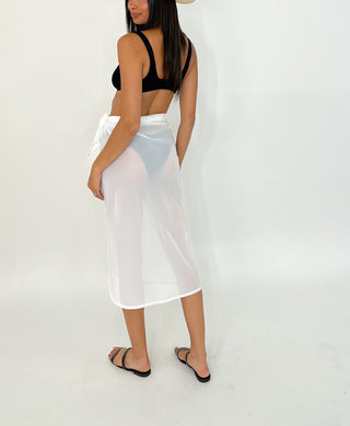 Sunkissed Sheer Sarong | White | FINAL SALE