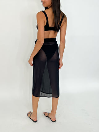 Sunkissed Sheer Sarong | Black | FINAL SALE