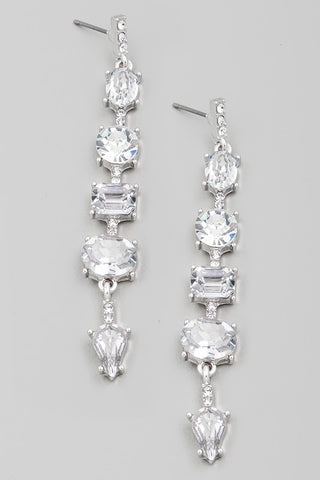 Rhinestone Dangle Earrings | 2 Colors Available