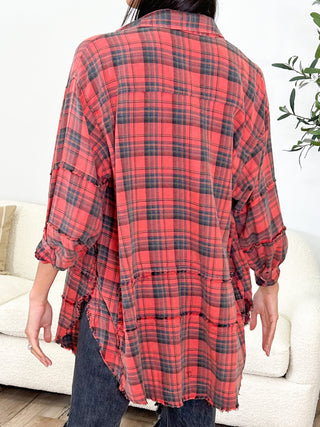 Stone Cliff Plaid Tunic | Rosewood | +Plus Available | RESTOCK