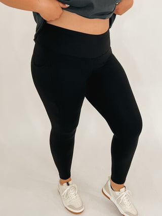 Butter Soft Pocket Leggings | Black | +Plus Available
