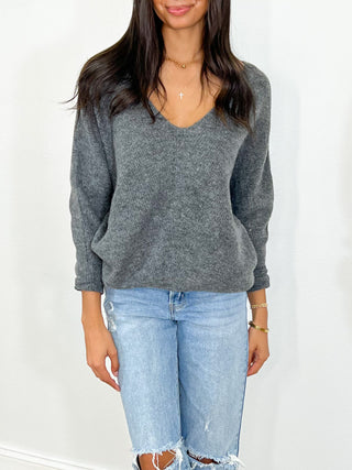 Emy Knit Sweater | Charcoal