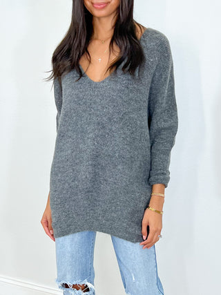 Emy Knit Sweater | Charcoal