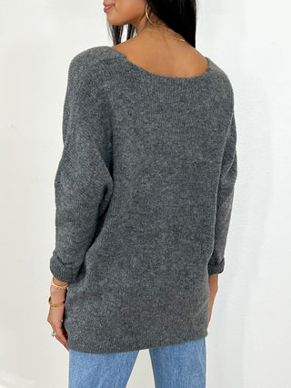 Emy Knit Sweater | Charcoal