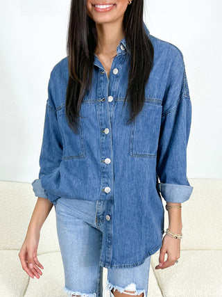Walden Denim Shacket | Medium Wash | +Plus Available | RESTOCK